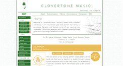 Desktop Screenshot of clovertonemusic.com