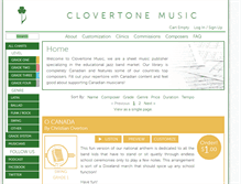 Tablet Screenshot of clovertonemusic.com